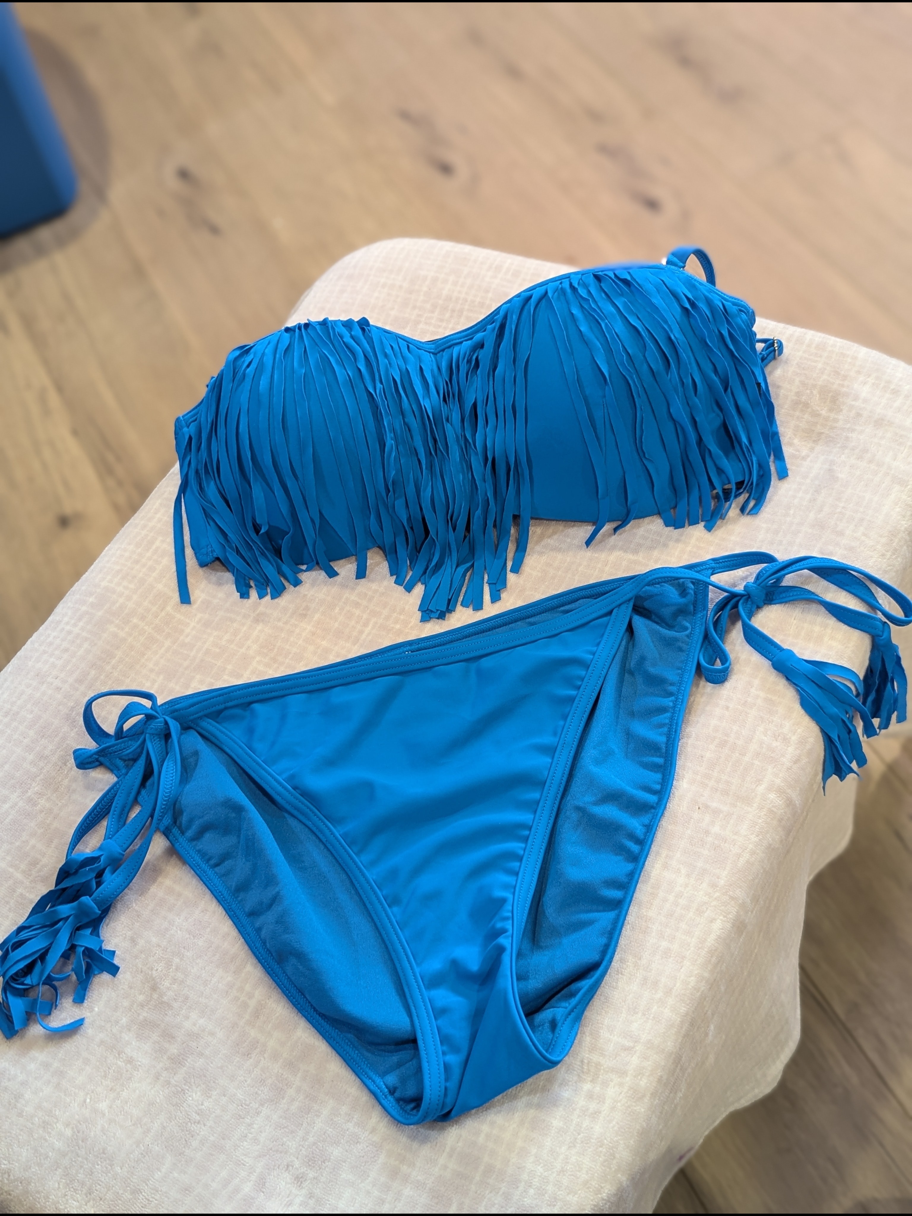 Nwot~ New La Vie En Rose "Aqua" Fringe Bikini Set - Size Medium
